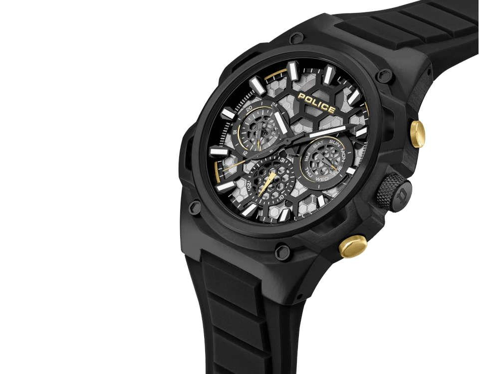 Reloj de Cuarzo Police Challenger, PVD, 46 mm, Negro, PEWGQ0071901