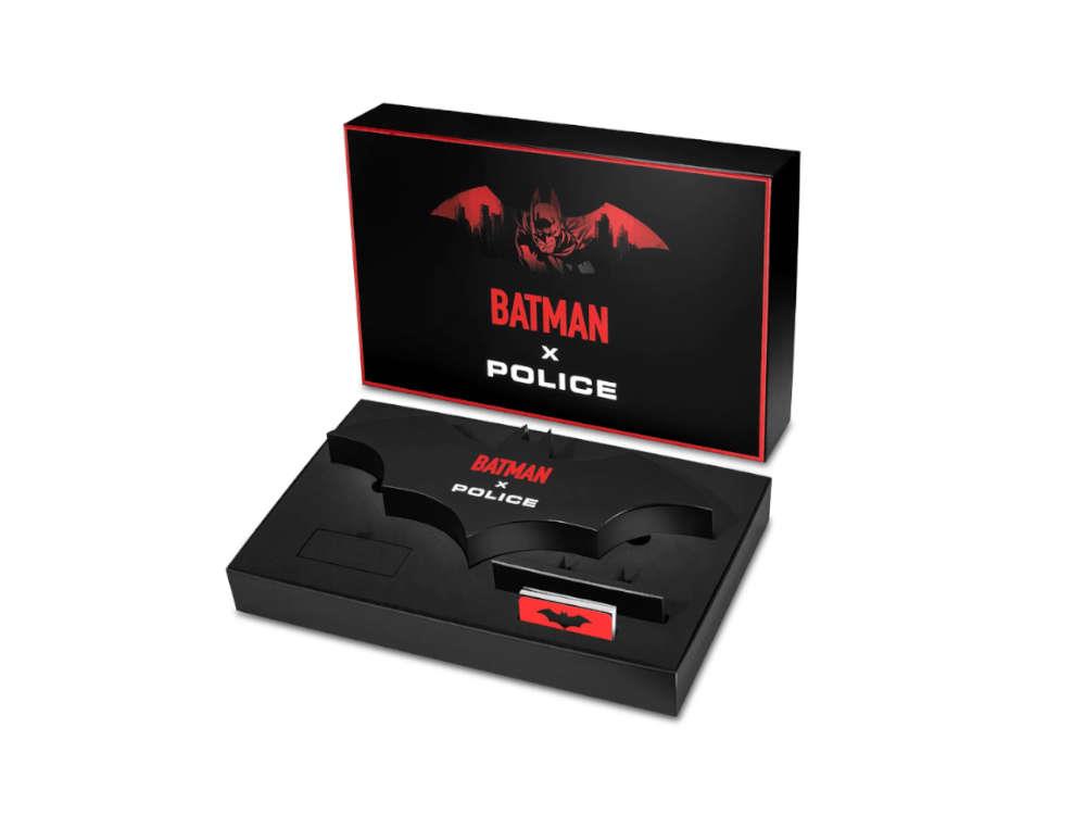 Set Reloj Police Crusader y Pulsera Batarang, Edición Limitada, PEWGQ0089901-SET