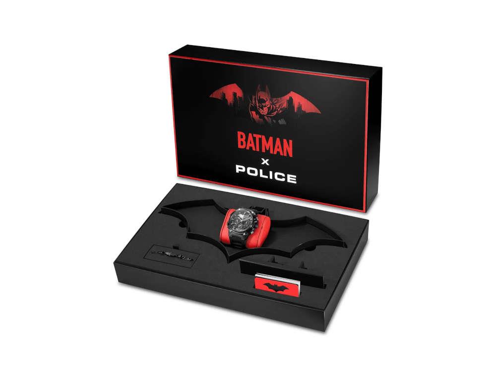 Set Reloj Police Crusader y Pulsera Batarang, Edición Limitada, PEWGQ0089901-SET