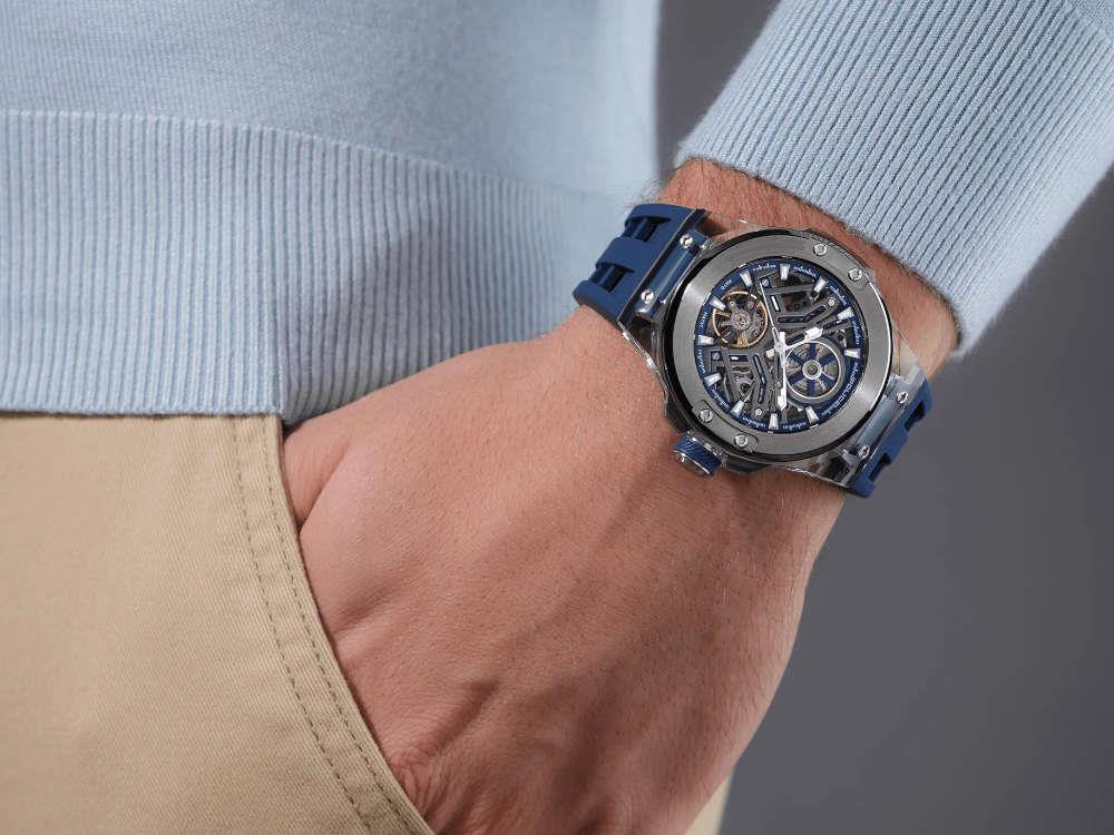 Reloj Automático Police Cyclone, 43 mm, Azul, PEWGR0082204