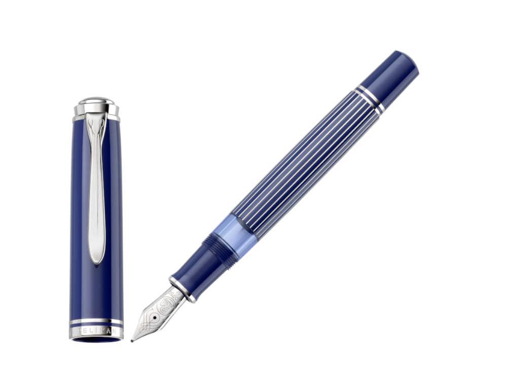 Pluma Pelikan M815 Metal Striped Blue, Edición Especial, 300014560