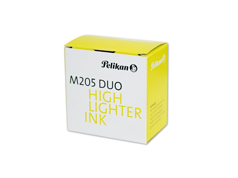 Tintero Pelikan, para M205, 30ml., Amarillo Fluorescente, Cristal