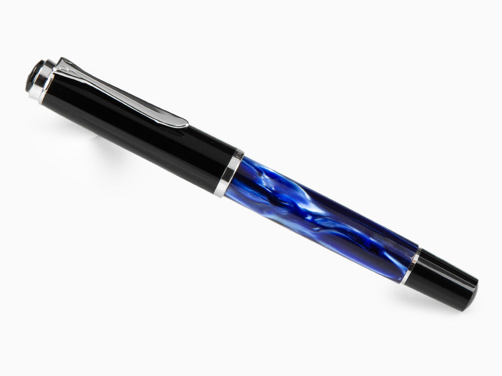 Estilográfica Pelikan Classic M205, Mármol Azul, Cromo, 801973