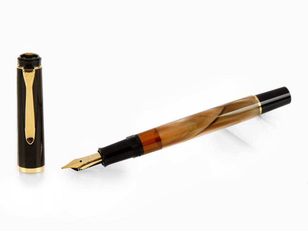 Pluma Estilográfica Pelikan M200 Brown Marbled, Marrón, Oro, 808897