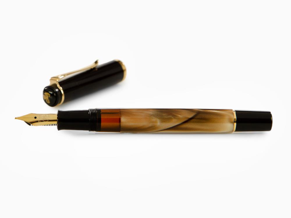 Pluma Estilográfica Pelikan M200 Brown Marbled, Marrón, Oro, 808897