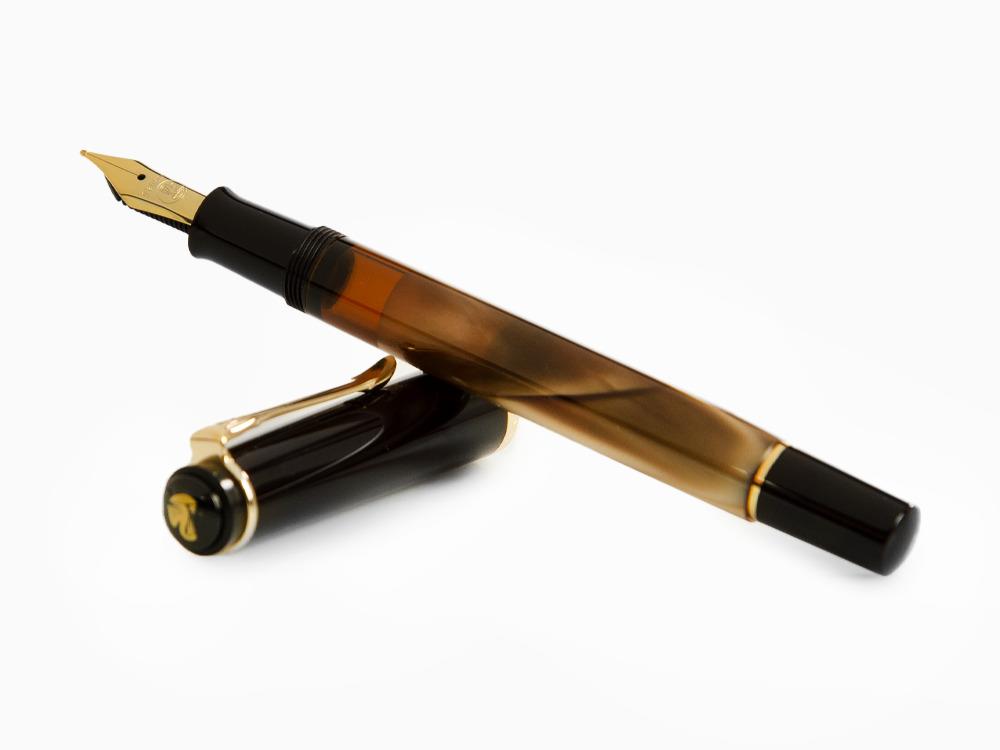 Pluma Estilográfica Pelikan M200 Brown Marbled, Marrón, Oro, 808897