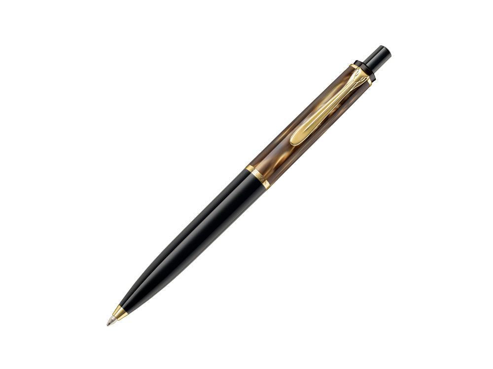 Bolígrafo Pelikan K200 Brown Marbled, Marrón, Resina, Adornos en oro, 808972