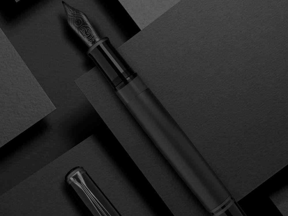 Pluma Estilográfica Pelikan Souveran M809 Black Matte, Negro, 828475