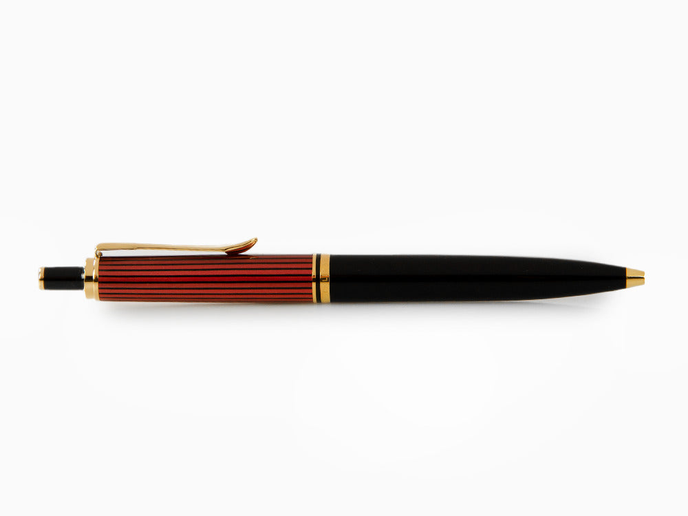 Bolígrafo Pelikan K400, Negro y rojo, Adornos en oro, 925289