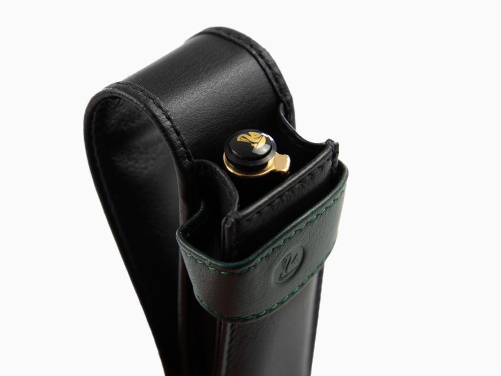 Estuche 2 Piezas de Pelikan, Piel, Negro-Verde, Blando, Pasador, 923722