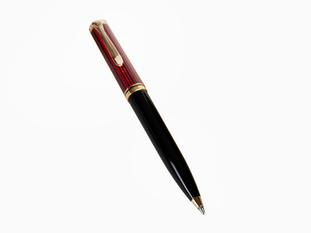 Bolígrafo Pelikan K600, Negro y rojo, Adornos en oro, 928937