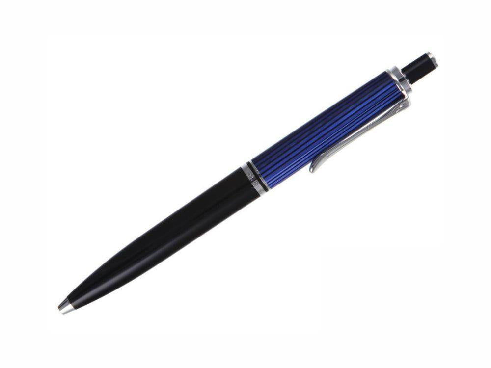 Bolígrafo Pelikan K405, Negro y azul, Adornos en plata, 932715