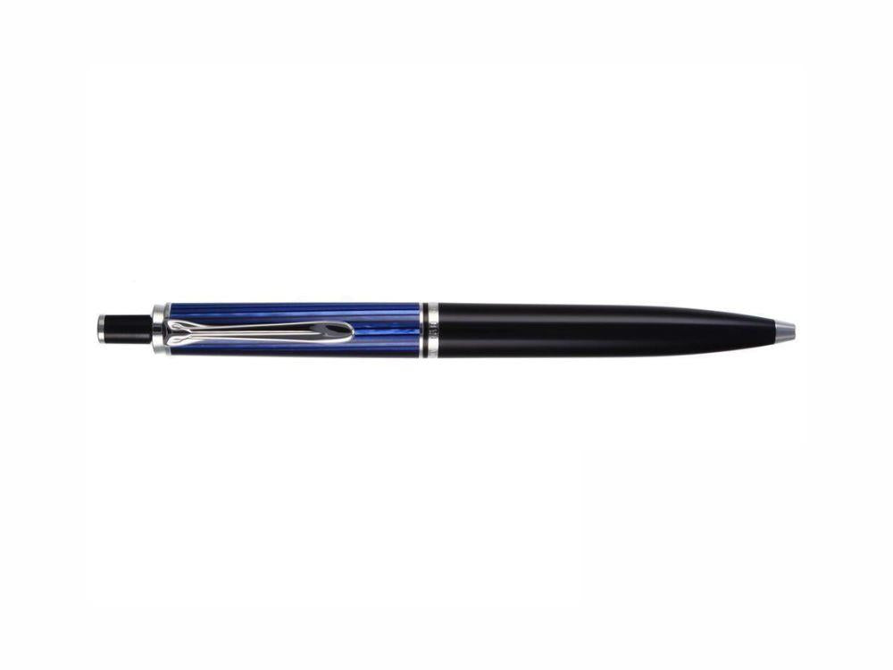 Bolígrafo Pelikan K405, Negro y azul, Adornos en plata, 932715