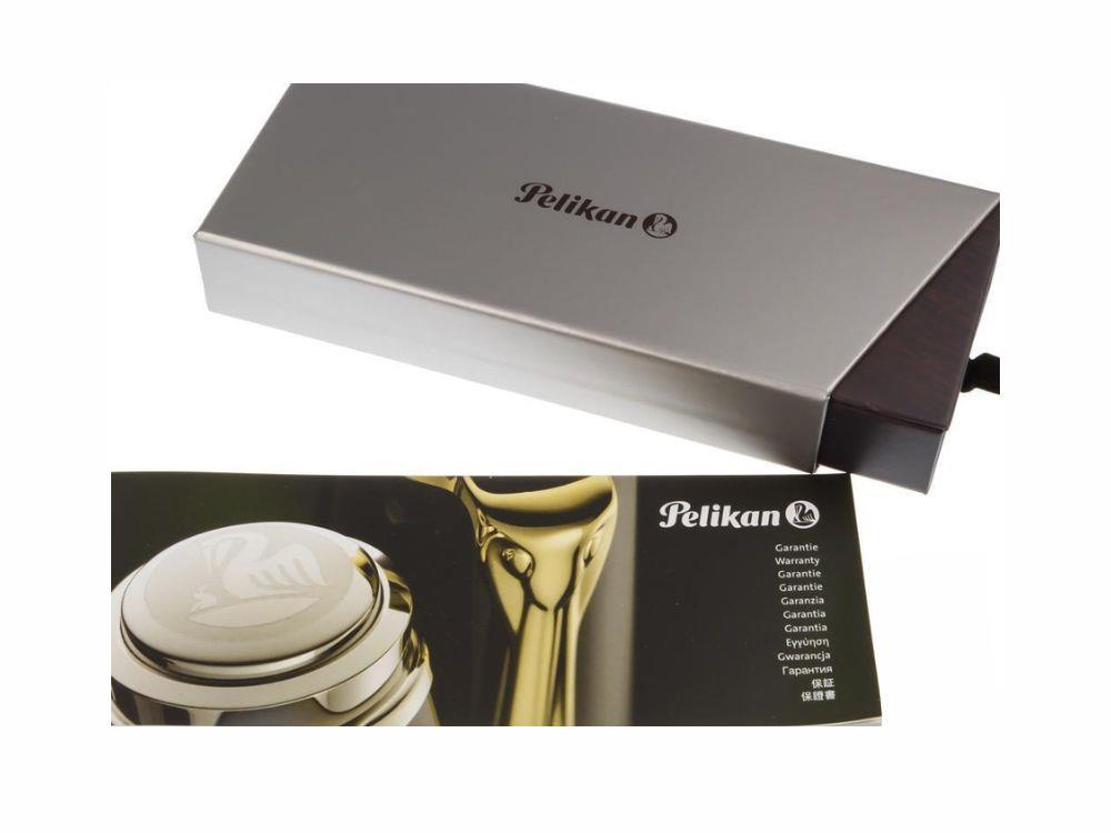 Bolígrafo Pelikan K405, Negro y azul, Adornos en plata, 932715