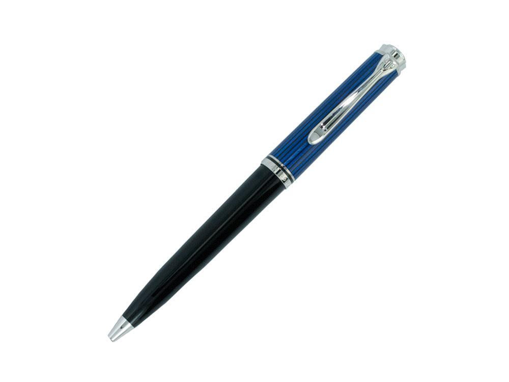 Bolígrafo Pelikan K805, Negro y azul, Adornos en plata, 933697