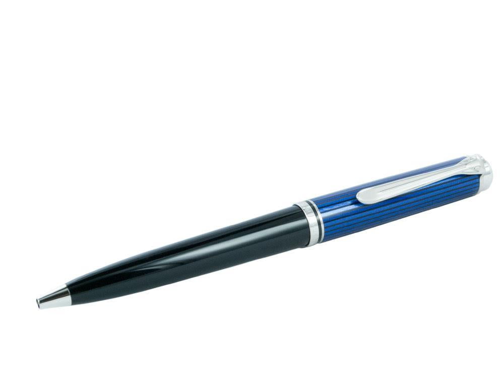 Bolígrafo Pelikan K805, Negro y azul, Adornos en plata, 933697