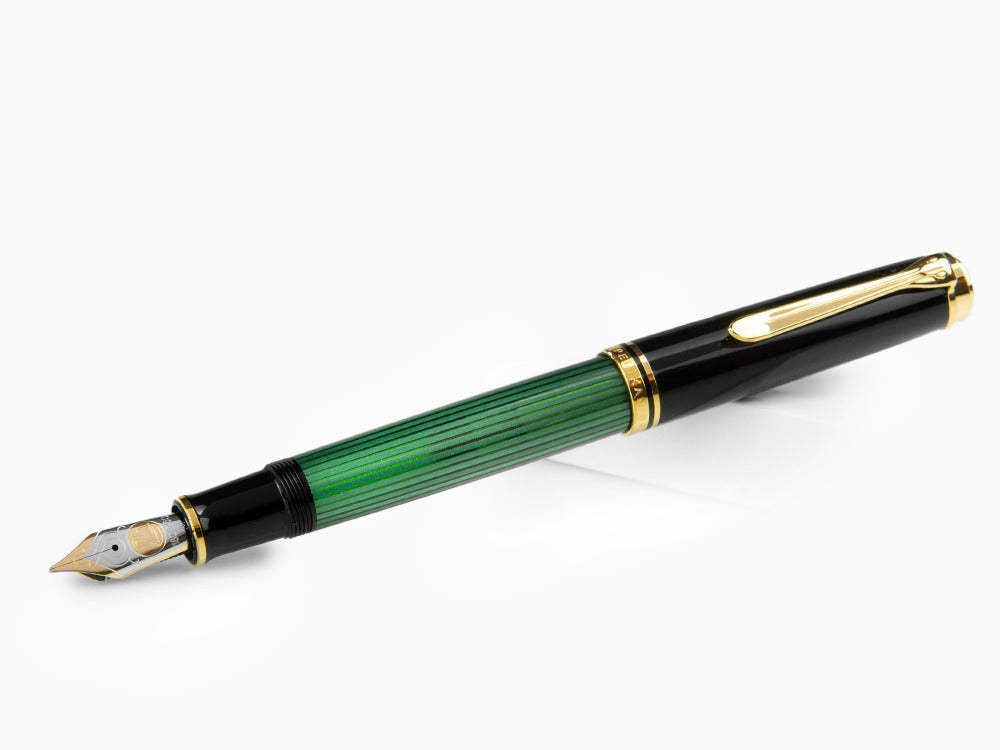 Pluma Estilográfica Pelikan Souverän M 800 -Negro/Verde, 995712