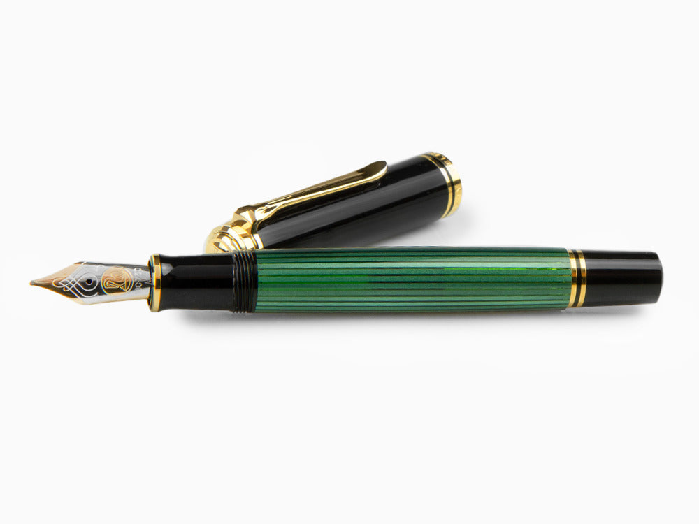 Pluma Estilográfica Pelikan Souverän M 800 -Negro/Verde, 995712