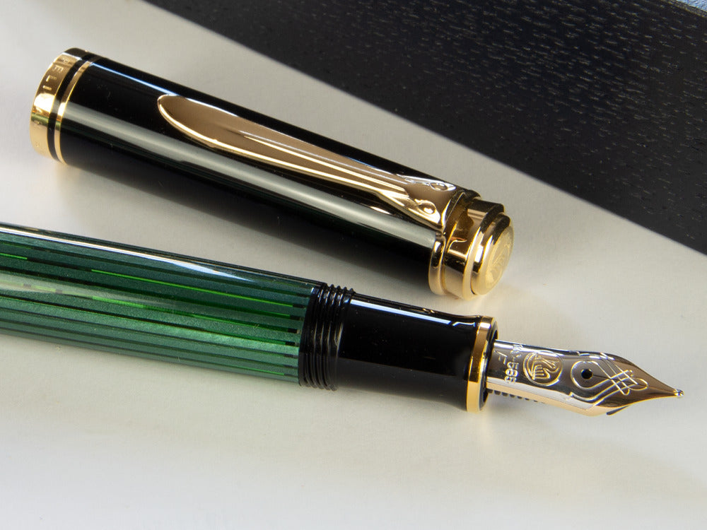 Pluma Estilográfica Pelikan Souverän M400- Negro/Verde, 994863