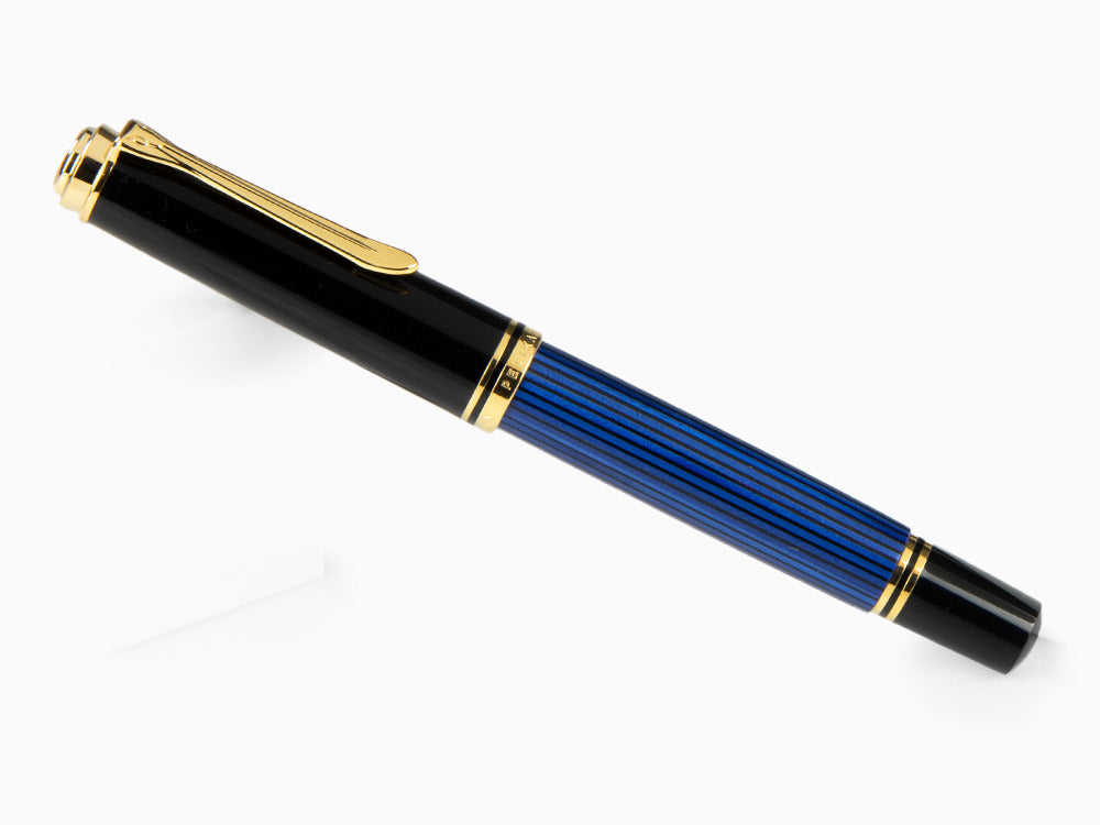 Pluma Estilográfica Pelikan Souverän M 600, Negro/Azul, 995324