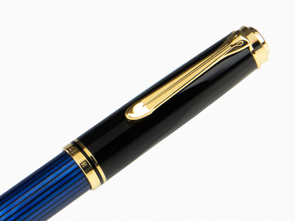 Pluma Estilográfica Pelikan Souverän M 600, Negro/Azul, 995324