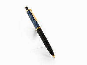 Bolígrafo Pelikan K400, Negro y azul, Adornos en oro, 987800