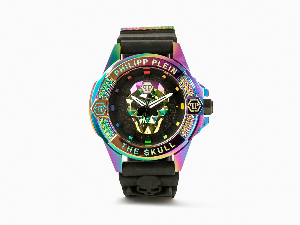 Reloj de Cuarzo Philipp Plein The Skull Rainbow, PVD, Negro, 44 mm, PWAAA2123
