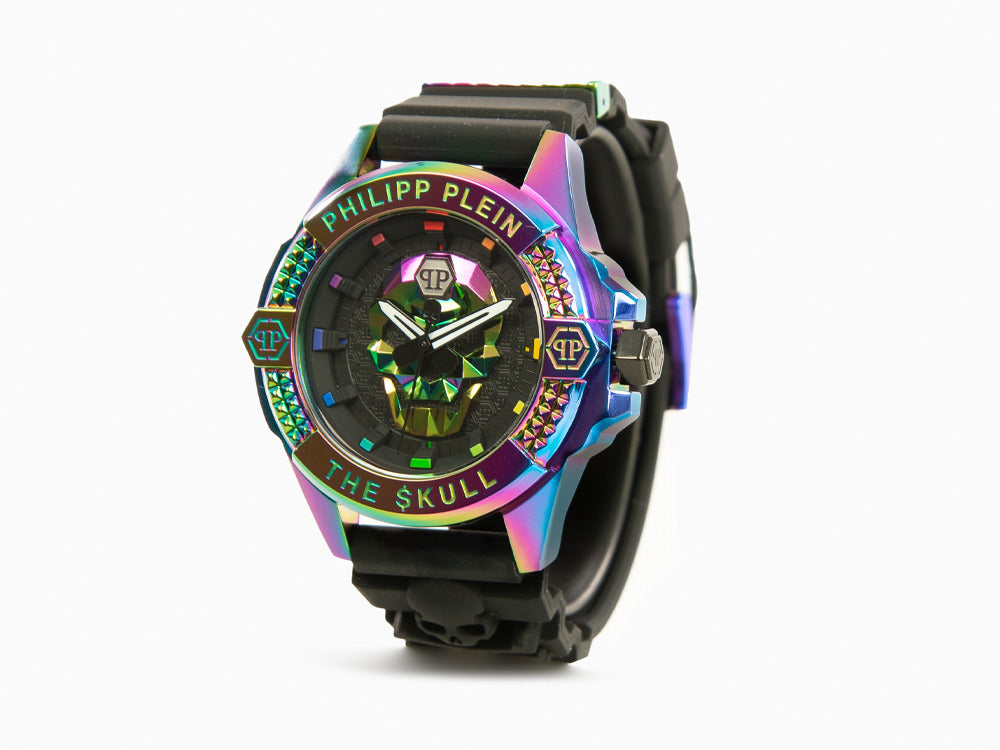 Reloj de Cuarzo Philipp Plein The Skull Rainbow, PVD, Negro, 44 mm, PWAAA2123