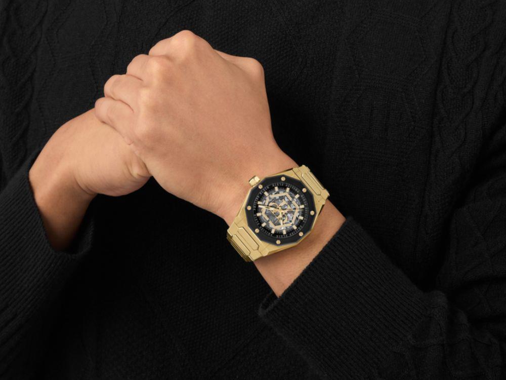 Reloj Automático Philipp Plein Deluxe, Negro, 44 mm, Cristal mineral, PWAHA0226