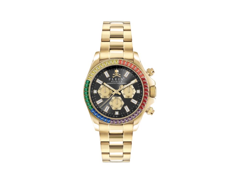 Reloj de Cuarzo Philipp Plein Nobile Chrono, 43 mm, Cristal mineral, PWGHA0626