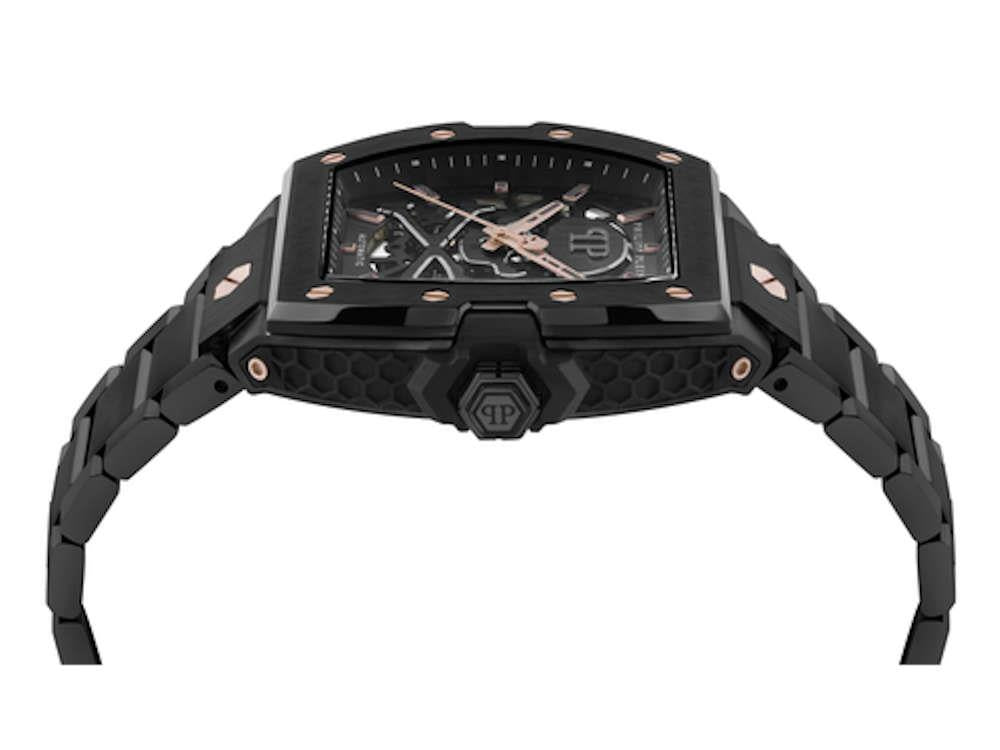 Reloj Automático Philipp Plein The Skeleton 2.0 Auto, PVD, 44mm, PWJFA0725