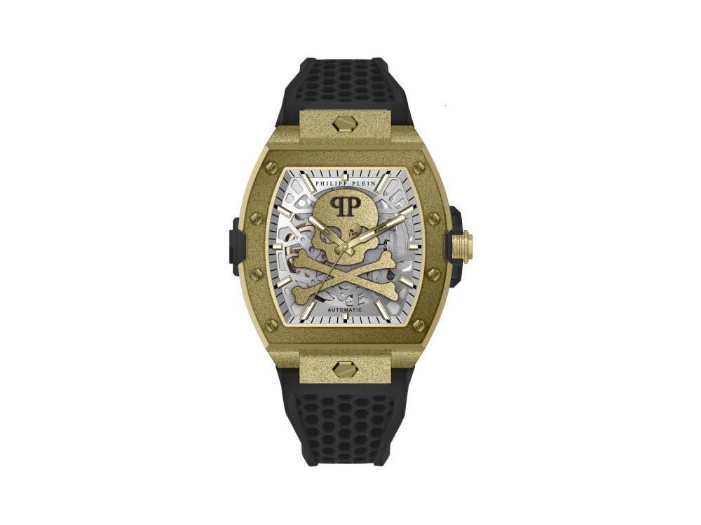 Reloj Automático Philipp Plein The Skeleton Frosted, Dorado, 44 mm, PWJFA1025