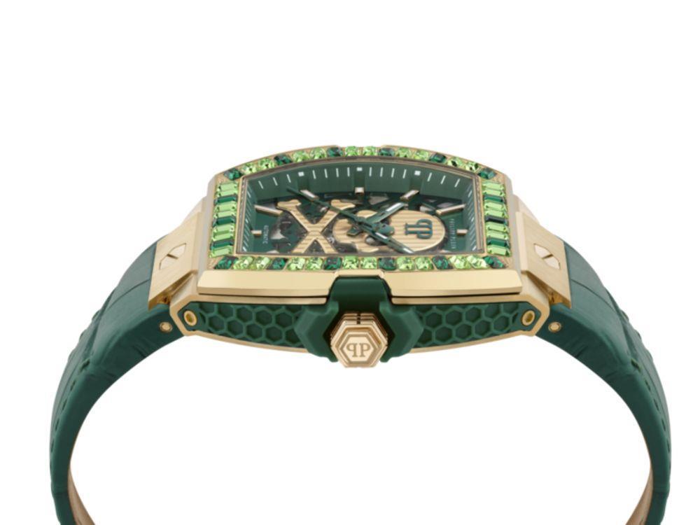 Reloj Automático Philipp Plein The Skeleton Baguetes, Verde, 44 mm, PWJHA0226