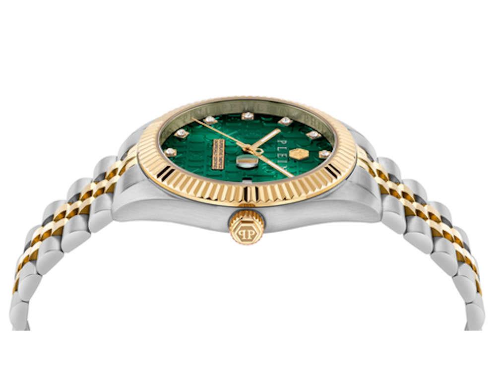 Reloj de Cuarzo Philipp Plein Date Superlative, Verde, 41 mm, PWMFA0325