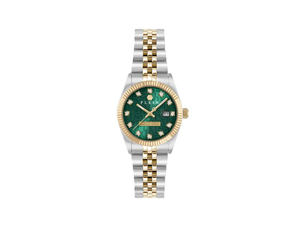 Reloj de Cuarzo Philipp Plein Date Superlative, Verde, 28 mm, PWNFA0325