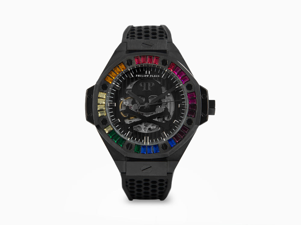 Reloj Automático Philipp Plein Skeleton Royal, PVD, Negro, 46 mm, PWPFA0424