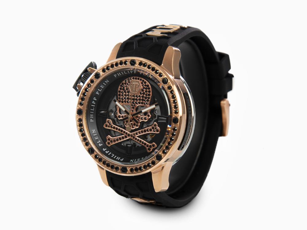 Reloj Automático Philipp Plein Rich, PVD Oro, Negro, 46 mm, PWUAA0323