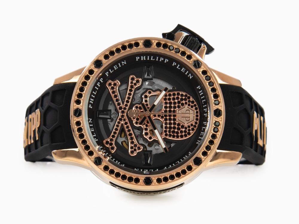 Reloj Automático Philipp Plein Rich, PVD Oro, Negro, 46 mm, PWUAA0323