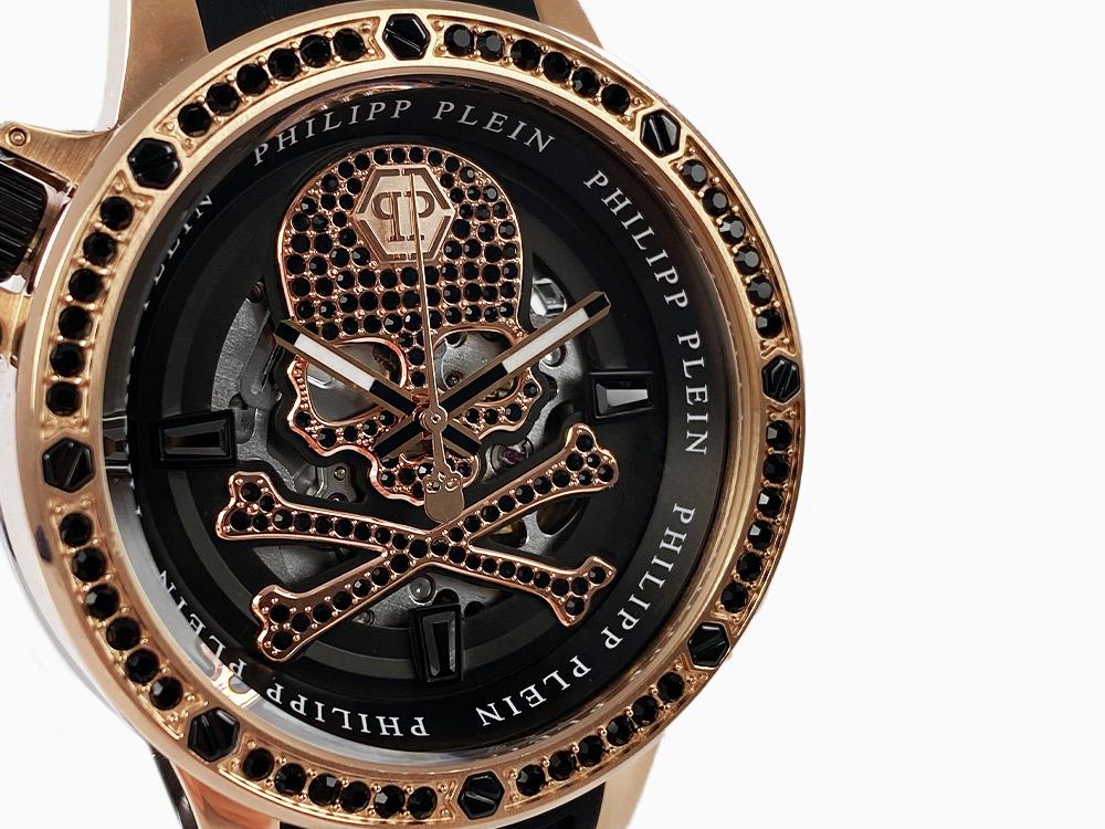 Reloj Automático Philipp Plein Rich, PVD Oro, Negro, 46 mm, PWUAA0323