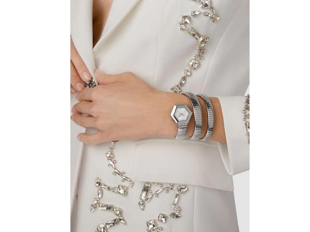Reloj de Cuarzo Philipp Plein Snake Hexagon, Plata, 28 mm, PWZAA0123