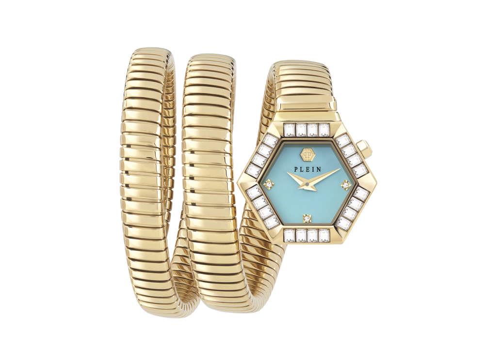 Reloj de Cuarzo Philipp Plein Snake Hexagon, Azul, 28 mm, PWZAA0825