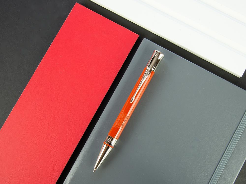 Bolígrafo Parker Duofold, Resina Preciosa, Adornos en Paladio, 1931379