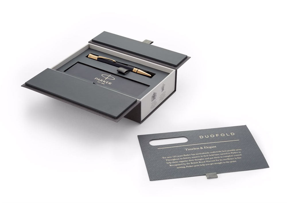 Bolígrafo Parker Duofold, Resina preciosa, Adornos en oro, 1931386