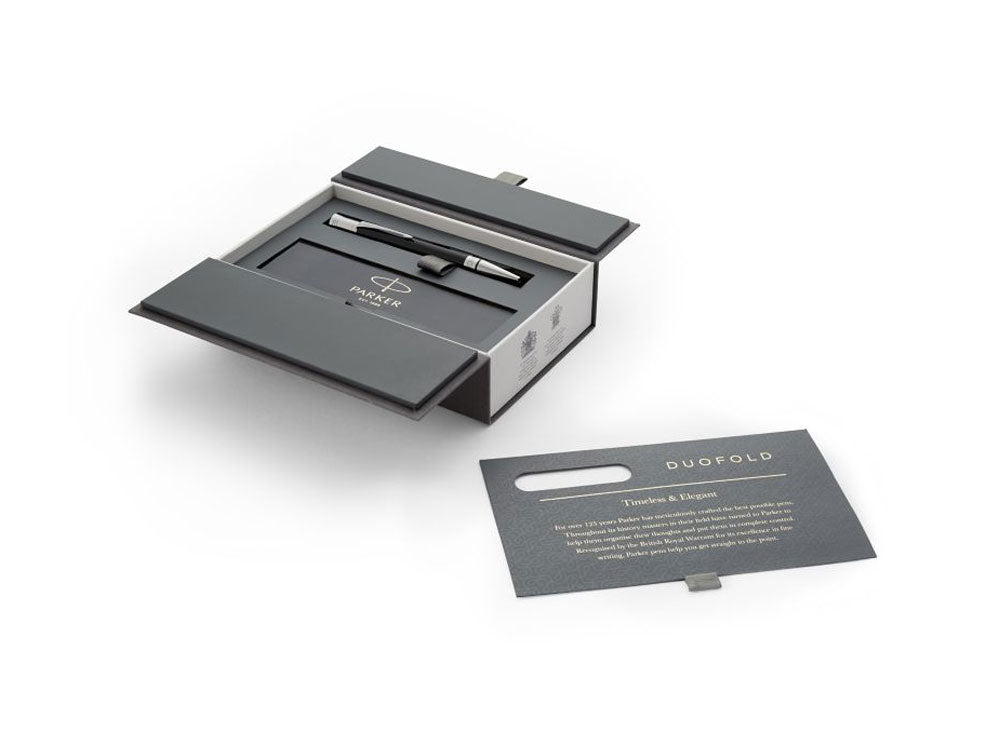 Bolígrafo Parker Duofold, Resina Preciosa, Adornos en Paladio, Negro, 1931390