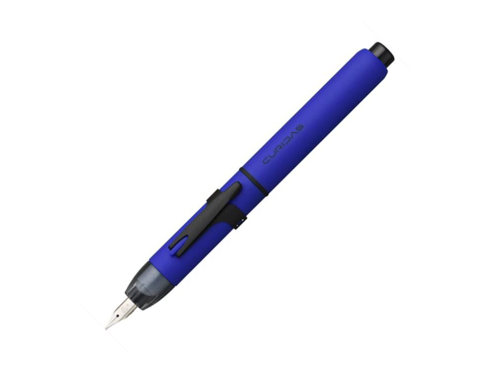 Pluma Estilográfica Platinum Curidas Blue Matte, Retráctil, PKN-9000-56