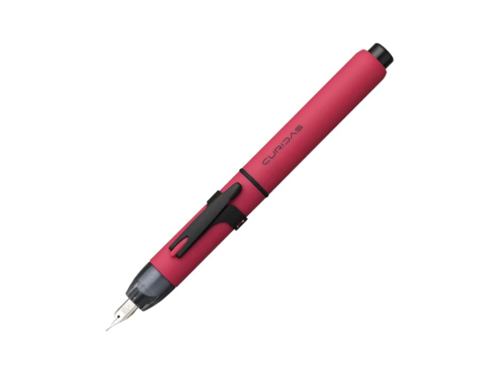 Pluma Estilográfica Platinum Curidas Red Matte, Retráctil, PKN-9000-77