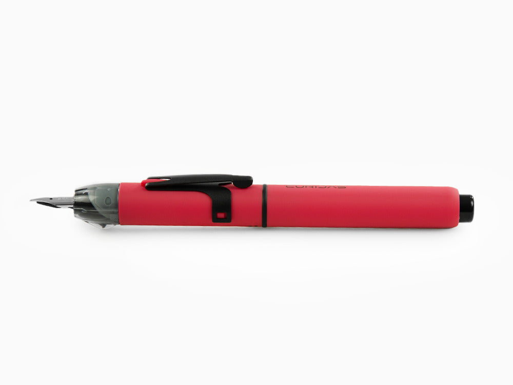 Pluma Estilográfica Platinum Curidas Red Matte, Retráctil, PKN-9000-77