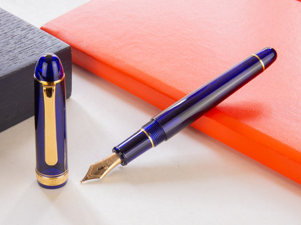 HÖRNER TERRA- Pluma Estilográfica De Alta Calidad Azul Con Grabado I Caja De Regalo Noble I Tinta En Negro I Diseño De Lujo I Plumín Noble Made In Germany - España