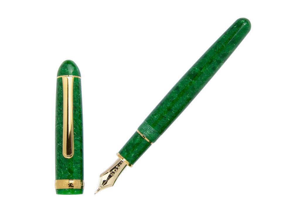 Pluma Estilográfica Platinum Celluloid Jade y Oro - PTB-30000S-45