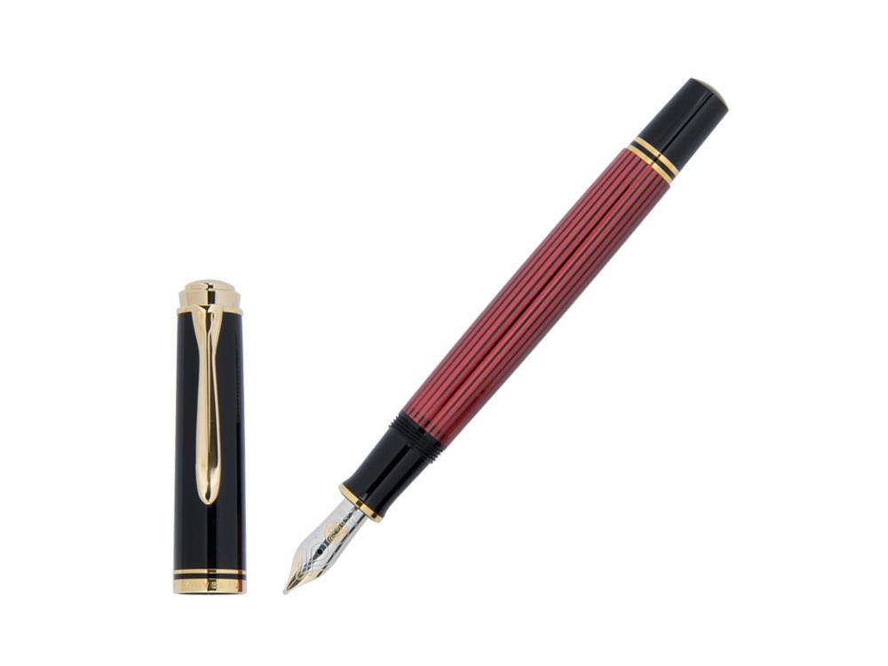 Pluma Estilográfica Pelikan Souverän M400- Negra/Roja, 904920